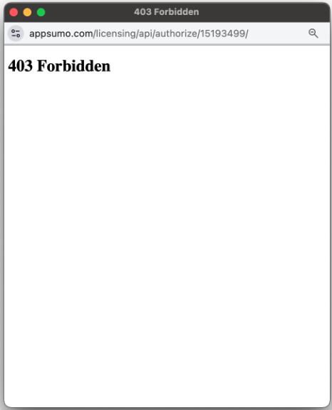 403 Forbidden OAuth Error