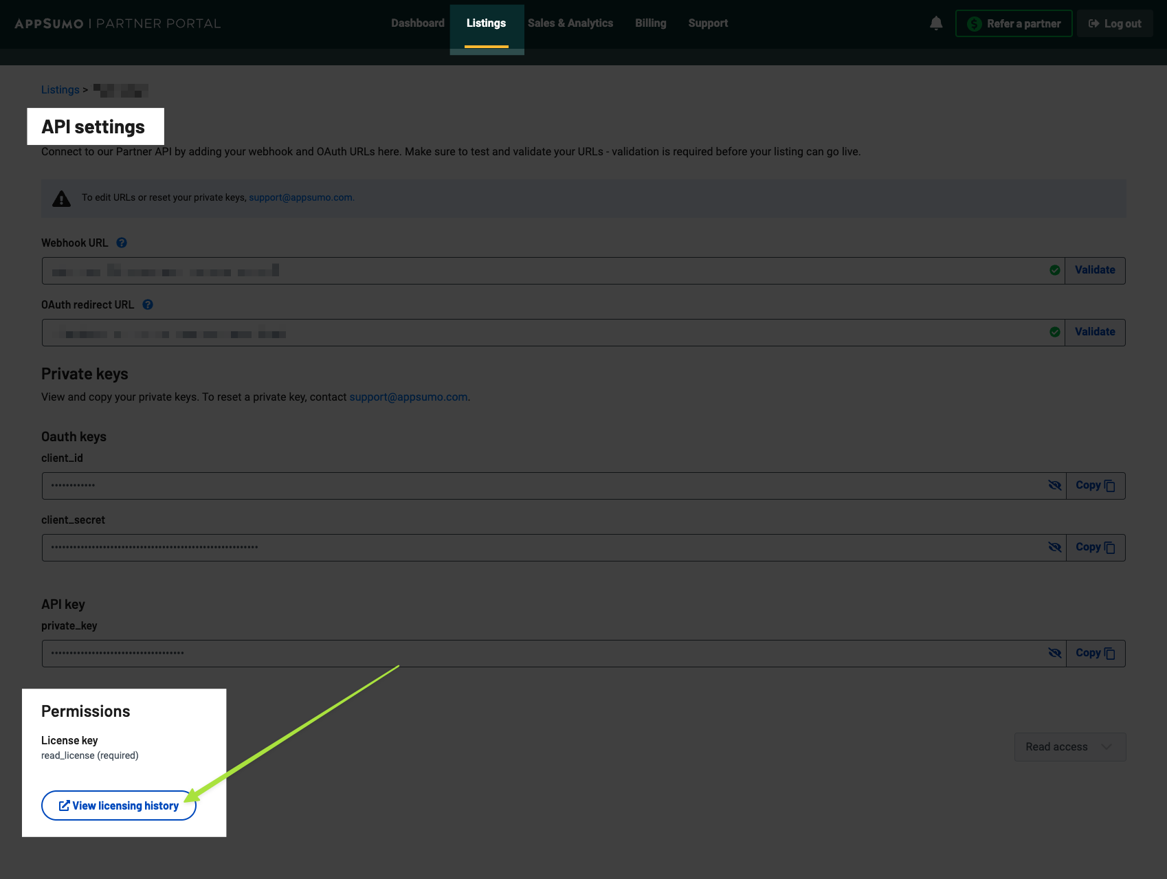 License History Navigation